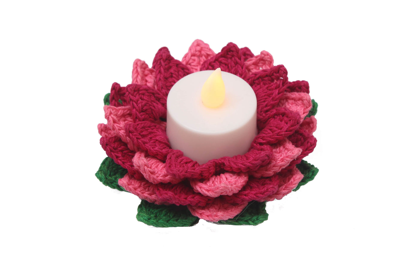 Handcrafted Floral Crochet Tealight