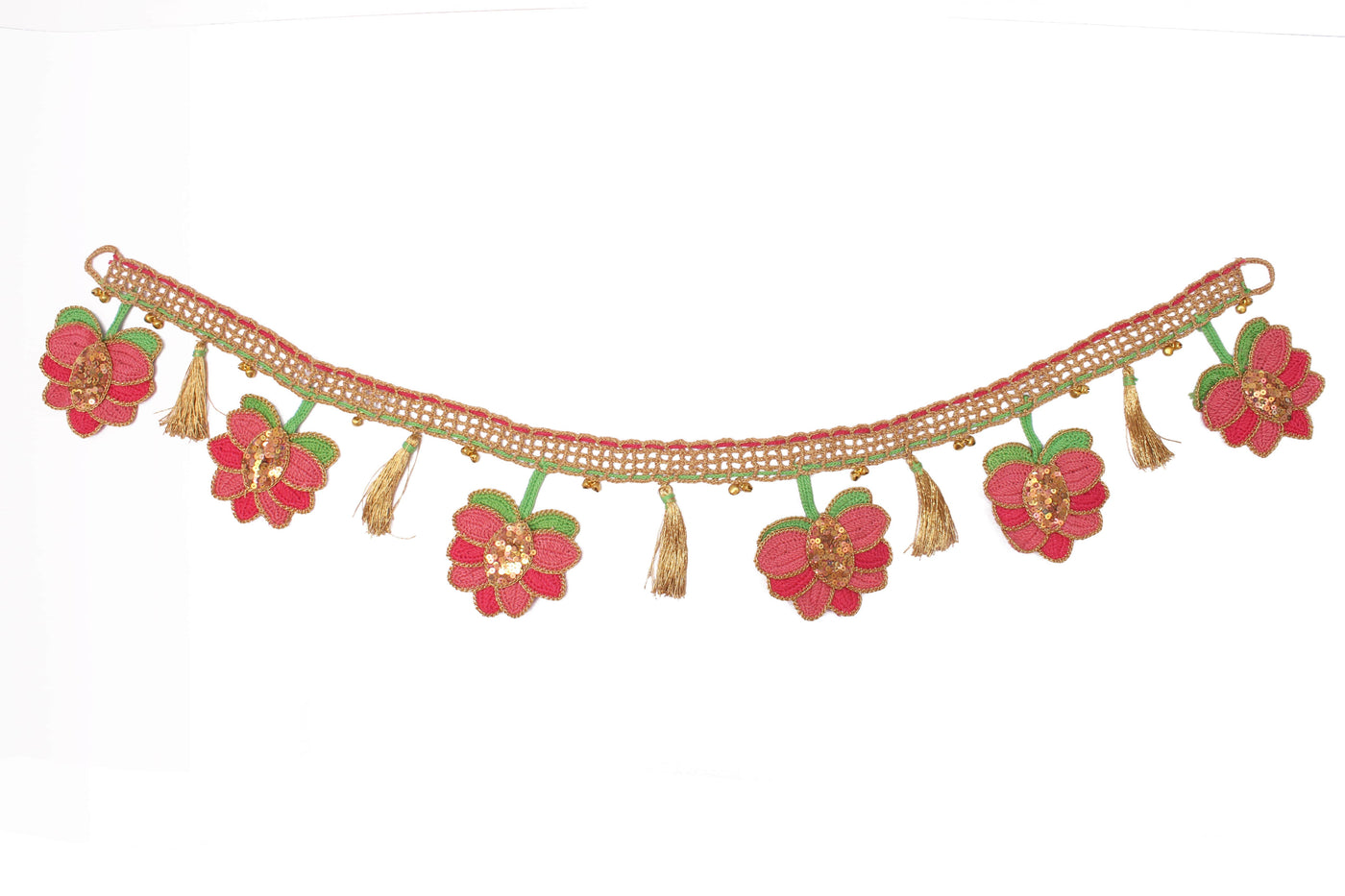 Handcrafted floral crochet Toran