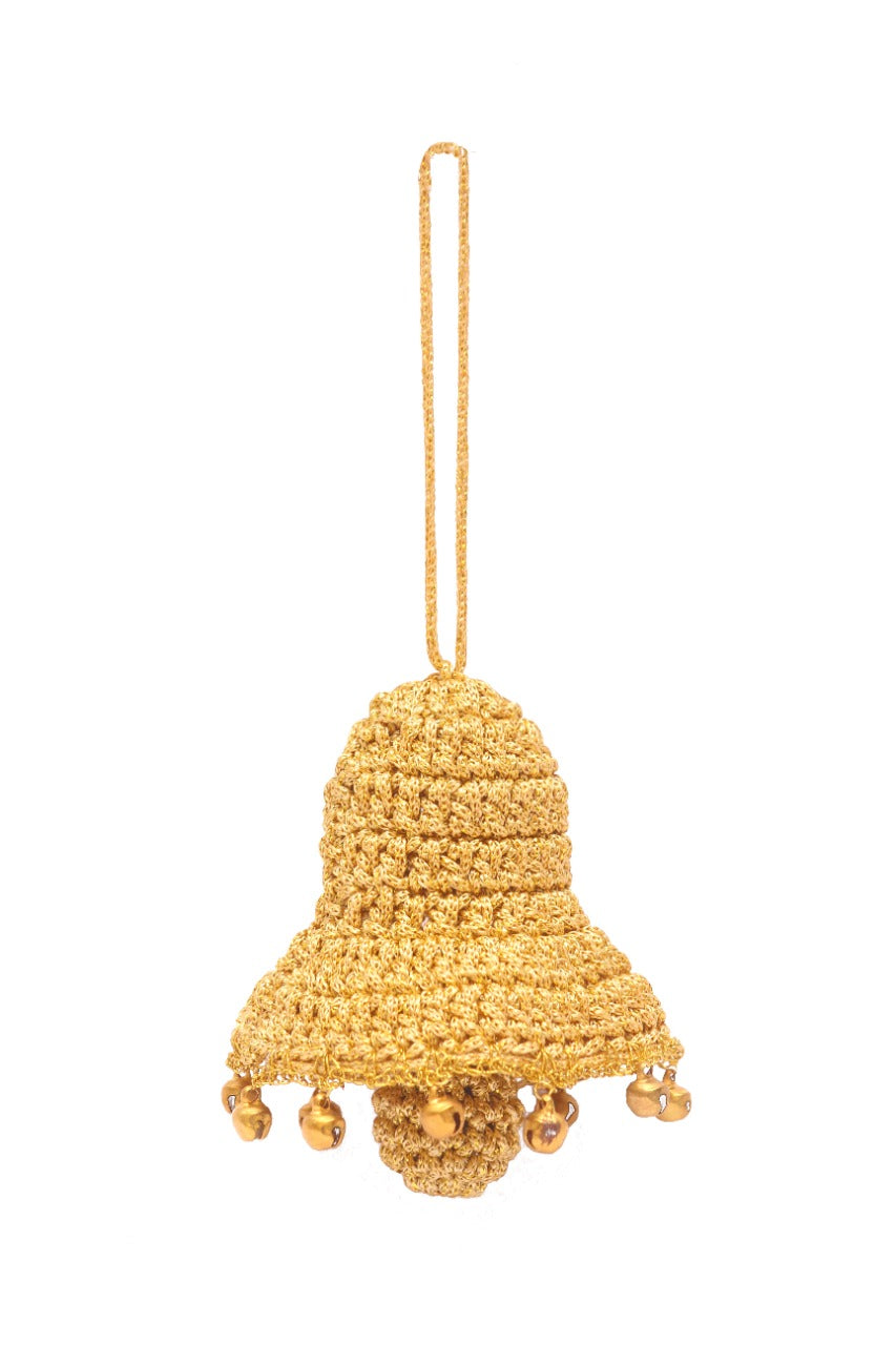 Handcrafted Amigurumi Christmas Tree Ornament-
Gold belll