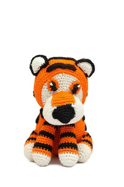 Eco-Friendly Handmade Crocheted Tiger Tot - Soft Plush Toy