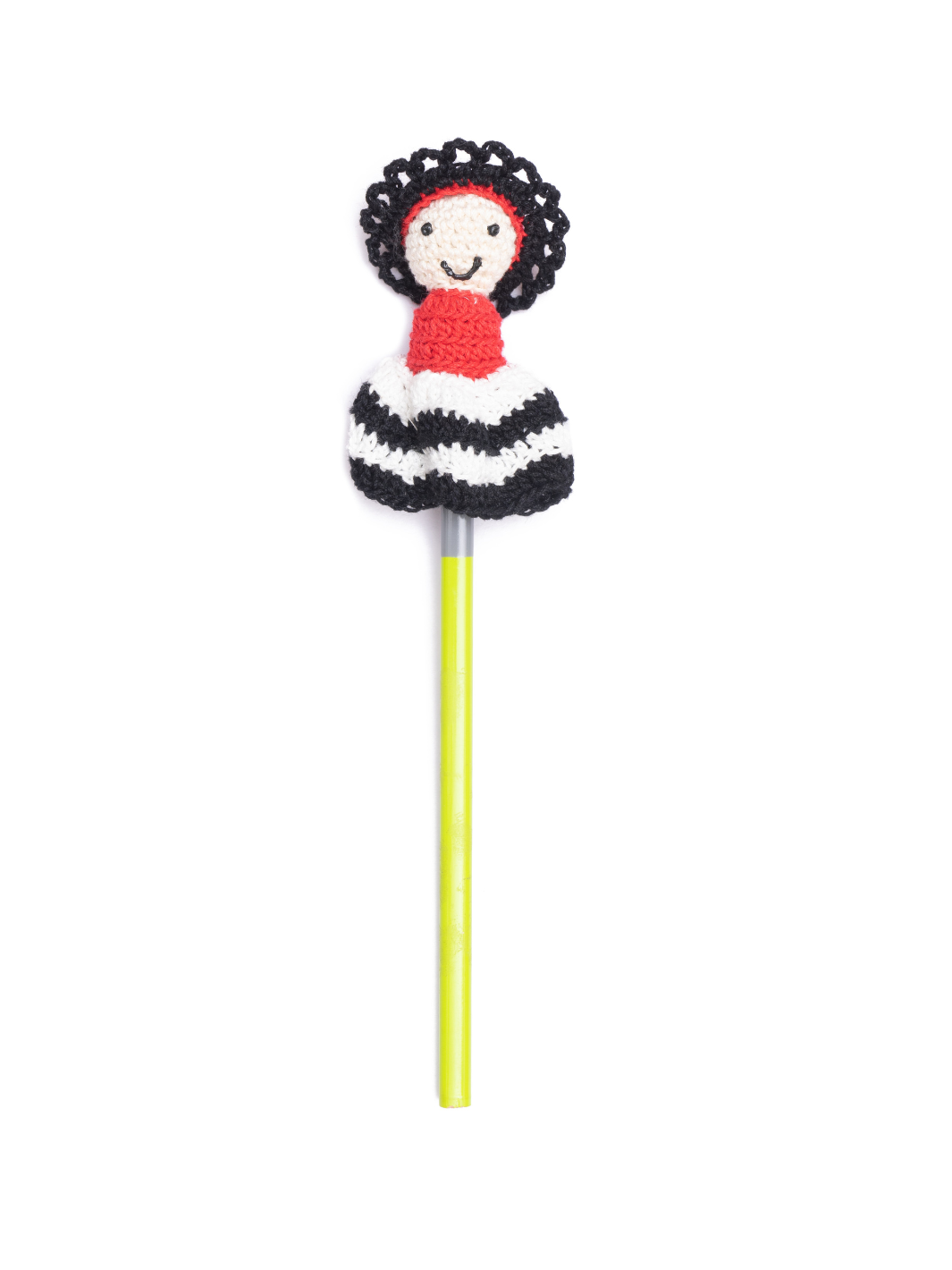 Adorable handcrafted Red doll Pencil Topper